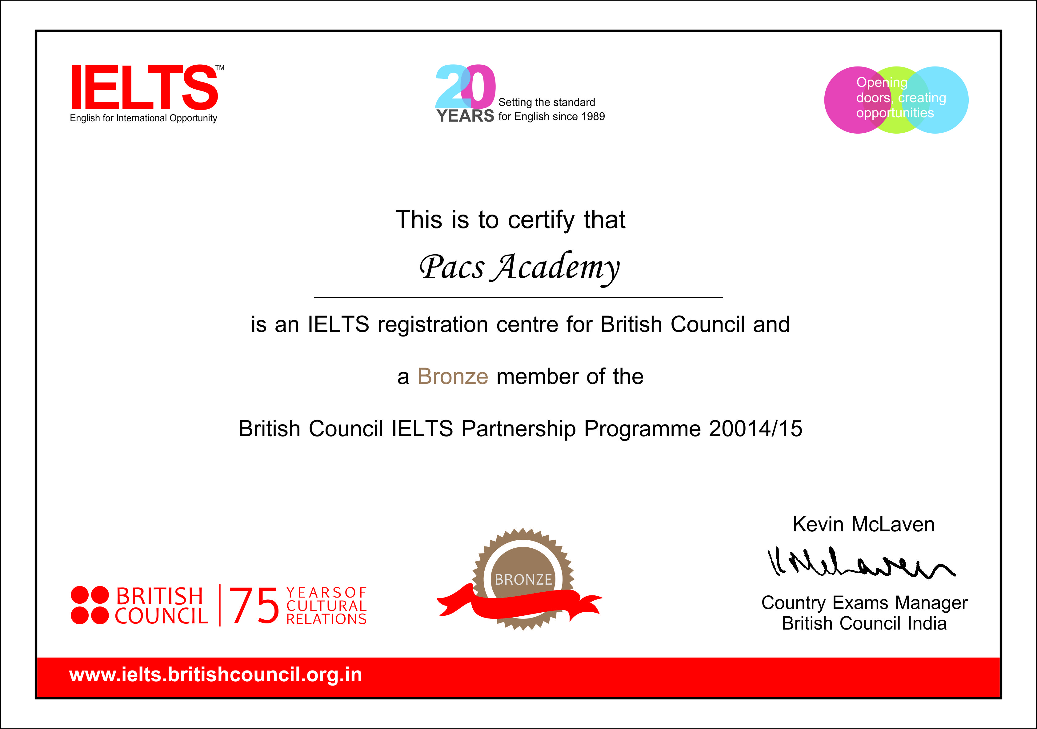 british council certificate